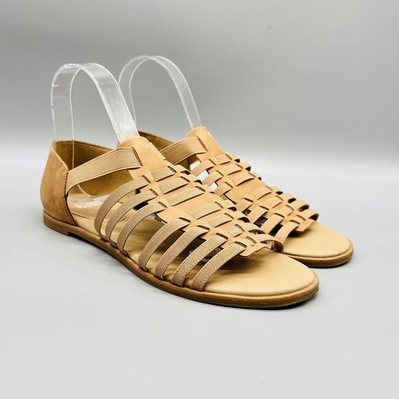 Eileen Fisher | Shoes | New Eileen Fisher Rato Tan Leather  Eileen Fisher Sandals Womens 8 Brown Rato Strappy Woven Gladiator Flat Shoes